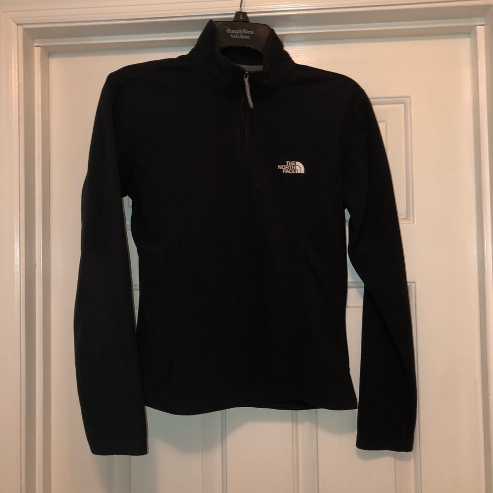 North Face women’s quarter zip black fleece pullov